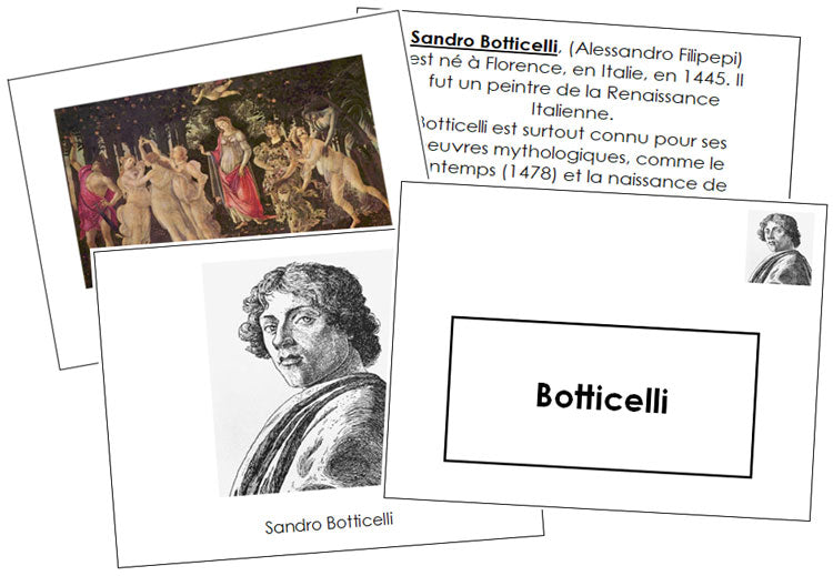 French - Sandro Botticelli Art Book - Montessori Print Shop