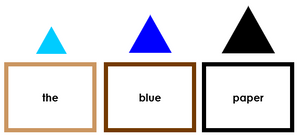 Symbolized Elementary Montessori Grammar Box 3 - Adjectives (color borders) - Montessori Print Shop