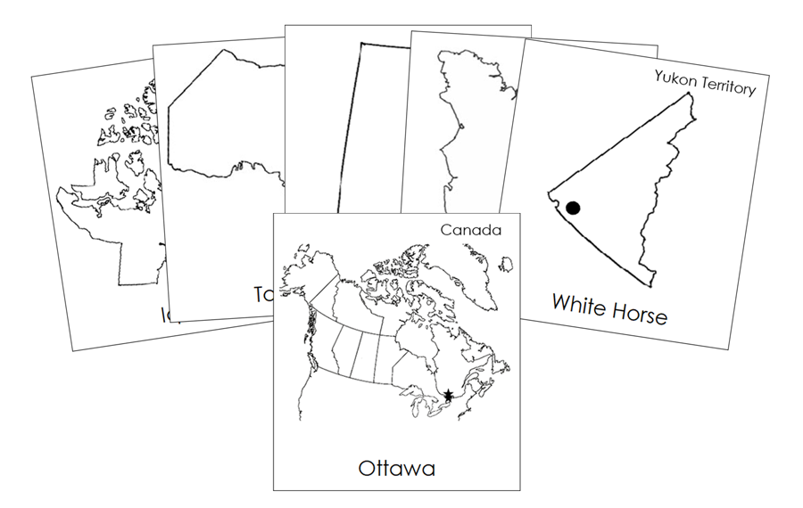 Capital Cities of Canada 3-Part Cards by Montessori Print Shop