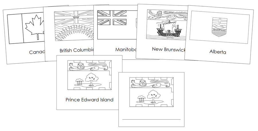 Flags of Canada Blackline Masters by Montessori Print Shop