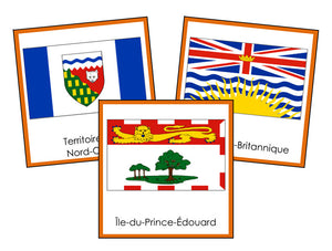 French - Flags of Canada - Drapeaux du Canada - Montessori Print Shop