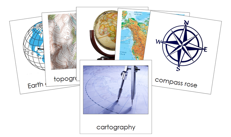Cartography Nomenclature 3-Part Cards by Montessori Print Shop