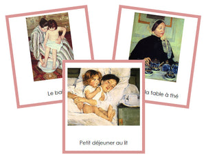 French - Mary Cassatt Art Cards (borders) - Montessori Print Shop