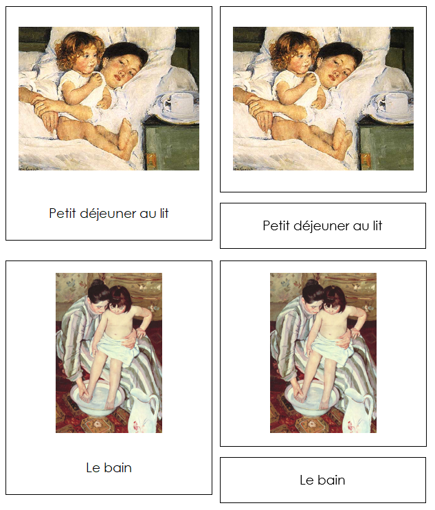French - Mary Cassatt Art Cards - Montessori Print Shop