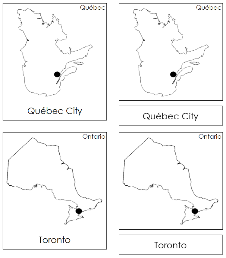 Capital Cities of Canada 3-Part Cards - Montessori Print Shop Digital Download