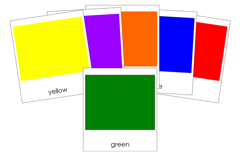 Classification Card Color Colors - Montessori Print Shop Digital Download