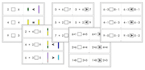 Colored Bead Bars & Numbers (Equalities & Inequalities) - Montessori Print Shop