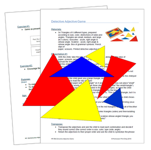 Montessori Detective Adjective Game & Instructions - Montessori Print Shop