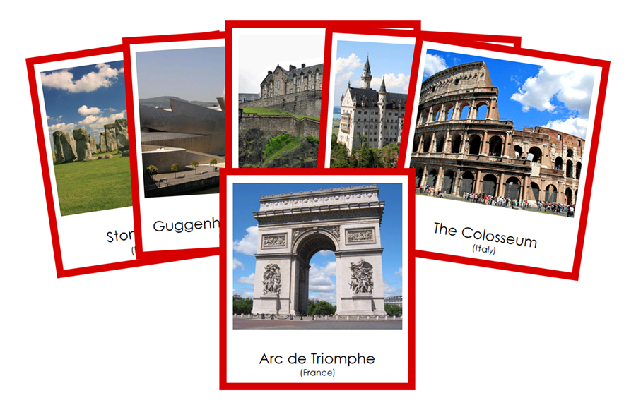 Landmarks of Europe (color-coded)