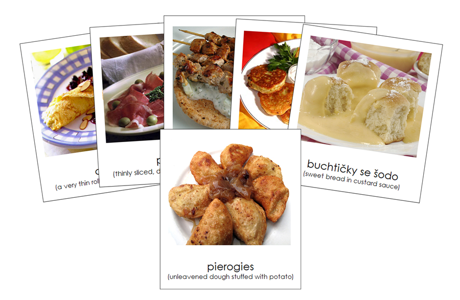 Foods of Europe 3-Part Cards by Montessori Print Shop
