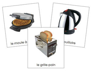 French - Electrical Appliances - Les cartes de l'électroménager - Montessori Print Shop