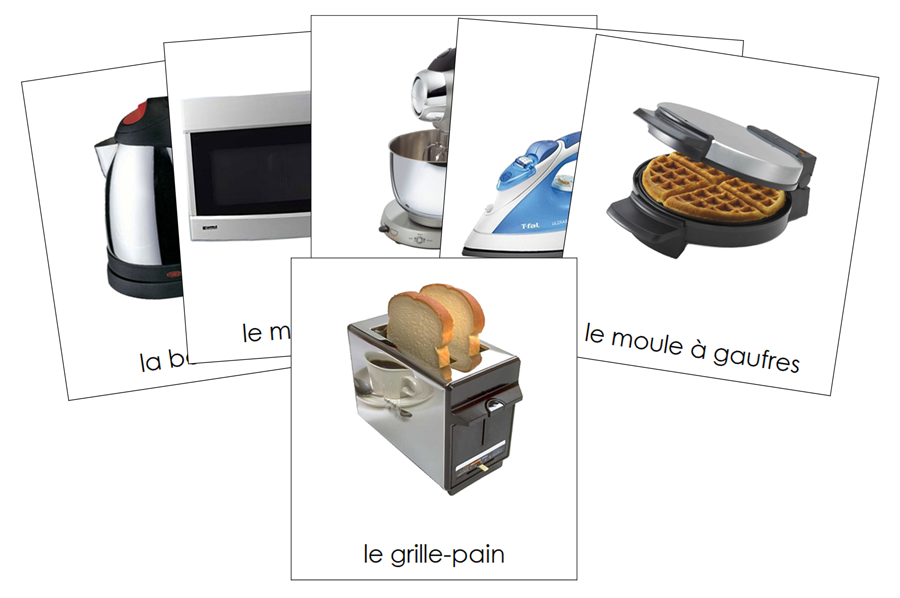 French - Electrical Appliances - Les cartes de l'électroménager - Montessori Print Shop Digital Download