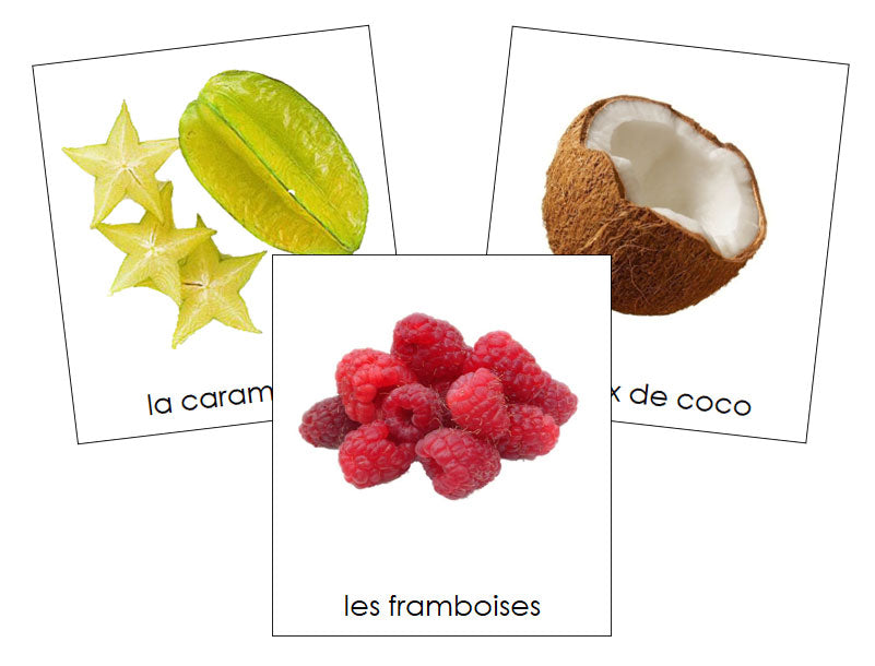 French - Fruits - Les cartes de fruits - Montessori Print Shop
