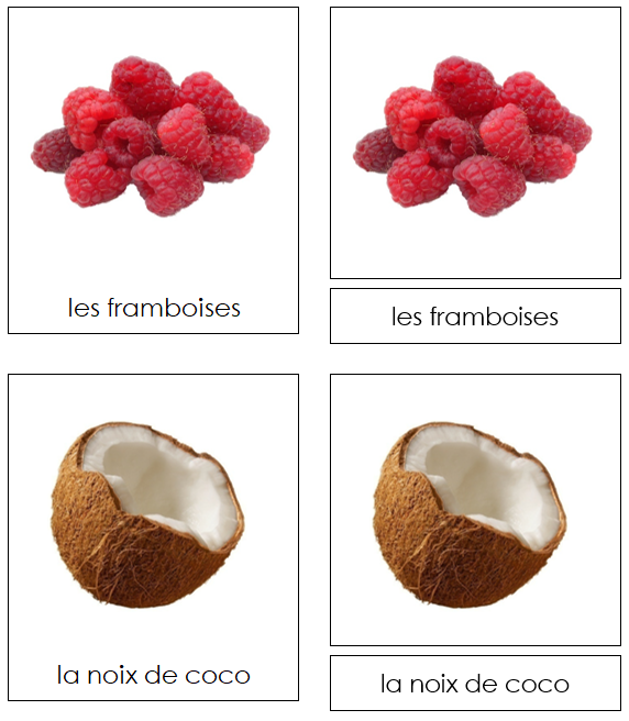 French - Fruits - Les cartes de fruits - Montessori Print Shop