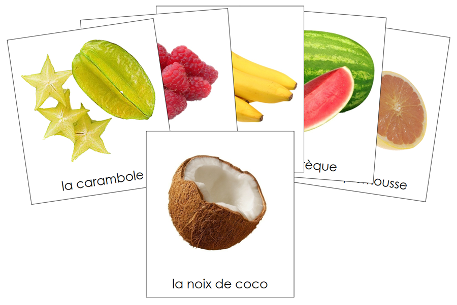 French - Fruits - Les cartes de fruits - Montessori Print Shop Digital Download