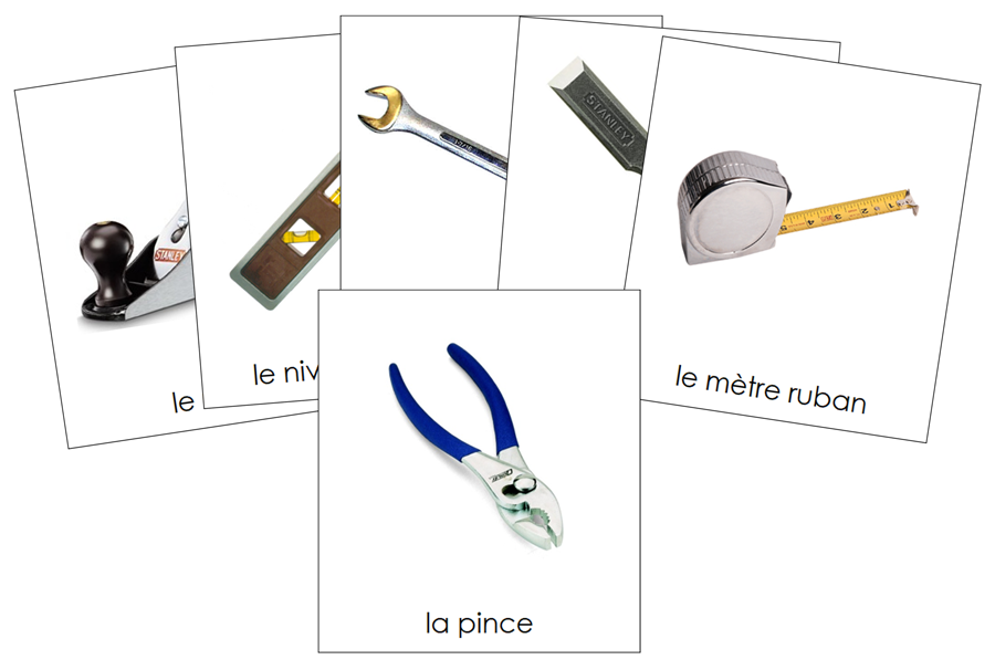 French - Hand Tools - Les cartes d'outil - Montessori Print Shop Digital Download