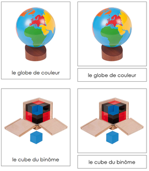 French - Montessori Materials - Les cartes matérielles Montessori - Montessori Print Shop