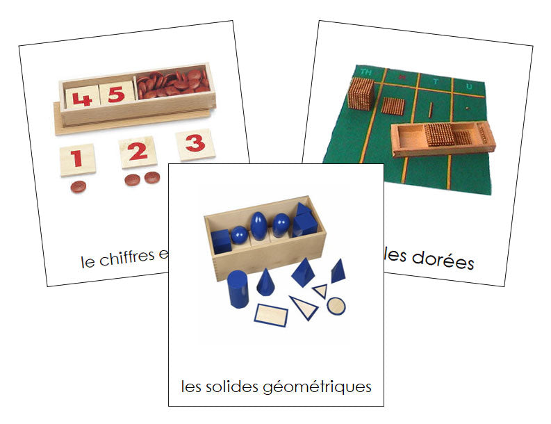 French - Montessori Materials - Les cartes matérielles Montessori - Montessori Print Shop