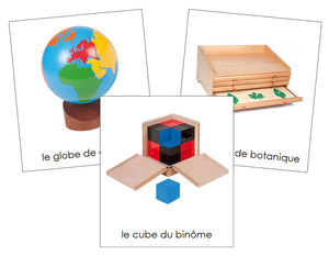 French - Montessori Materials - Les cartes matérielles Montessori - Montessori Print Shop