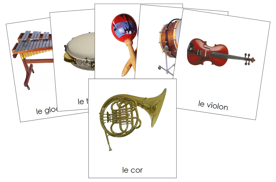 French - Musical Instruments - Les cartes d'instruments de musique - Montessori Print Shop Digital Download