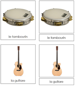 French - Musical Instruments - Les cartes d'instruments de musique - Montessori Print Shop