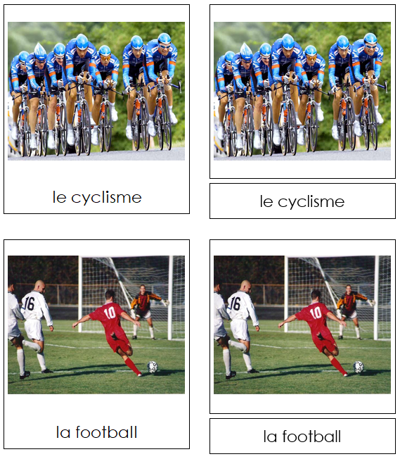 French - Sports - Les cartes de sport - Montessori Print Shop