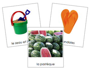 French - Summer Season - Les cartes de saison d'été - Montessori Print Shop
