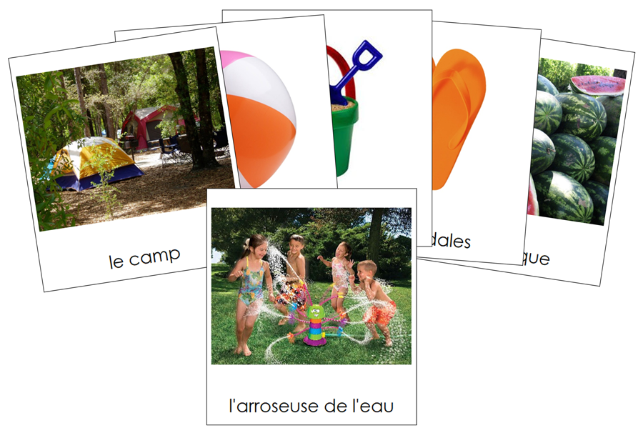 French - Summer Season - Les cartes de saison d'été - Montessori Print Shop Digital Download