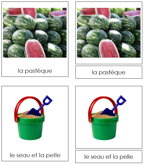 French - Summer Season - Les cartes de saison d'été - Montessori Print Shop