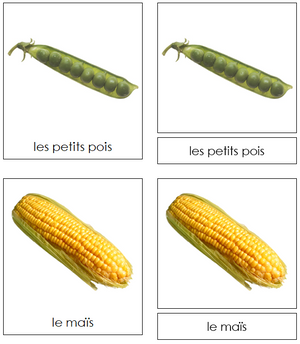 French - Vegetables - Les cartes de légumes