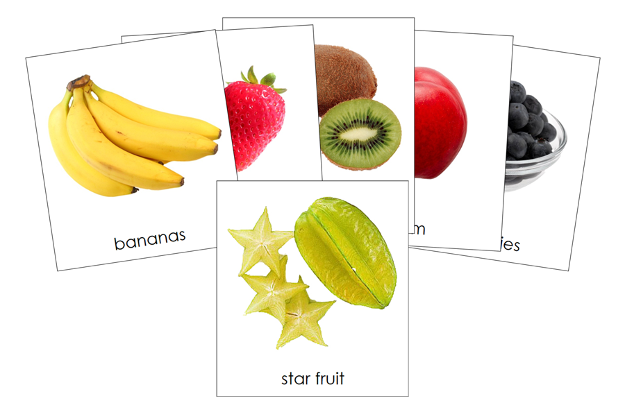 Types of Fruit 3-Part Cards by Montessori Print Shop