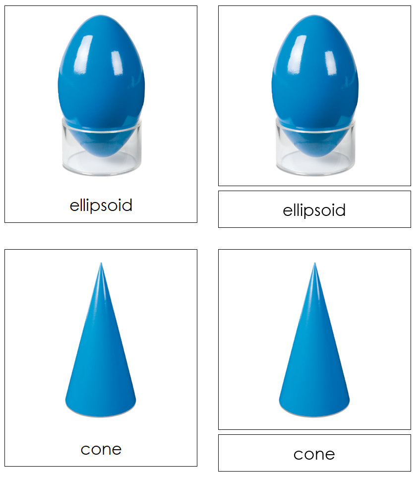 Geometric Solids 3-Part Cards - Montessori Print Shop Geometry