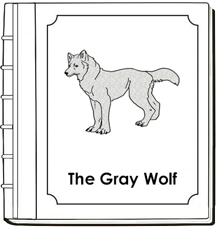 Parts of a Gray Wolf Nomenclature Book (red) - Montessori Print Shop Digital Download