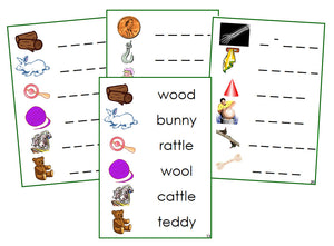 Montessori Green Phonogram Spelling Cards Set 2 - Montessori language cards - Montessori Print Shop