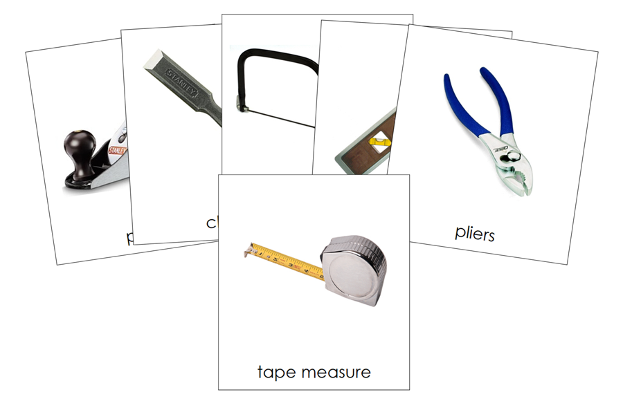 Types of Hand Tools 3-Part Cards by Montessori Print Shop