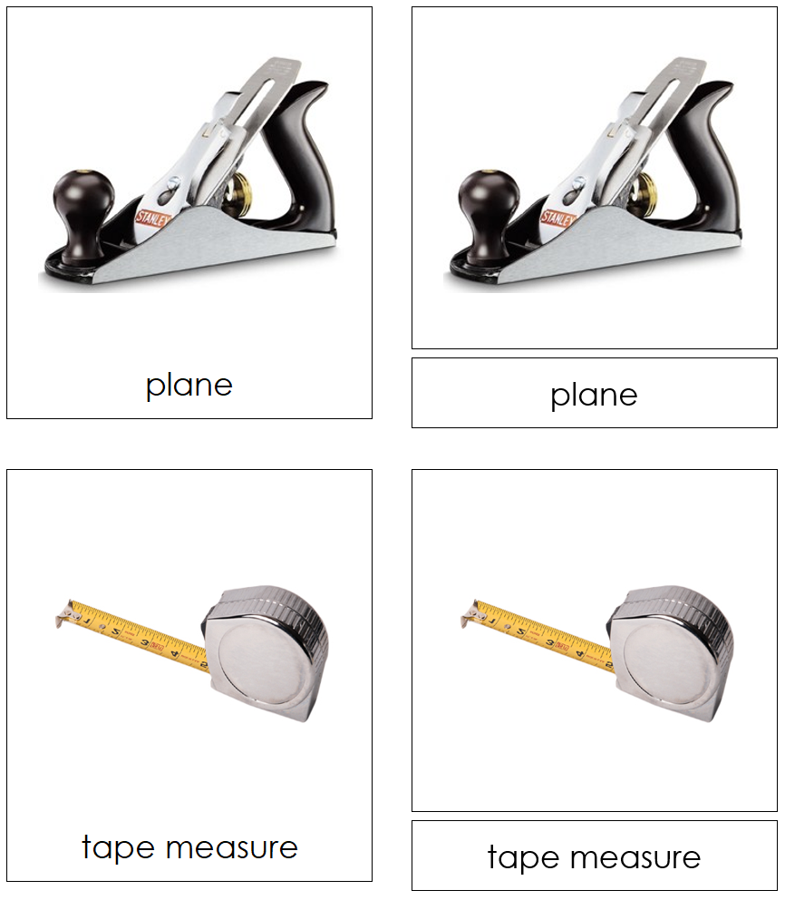 Types of Hand Tools 3-Part Cards by Montessori Print Shop