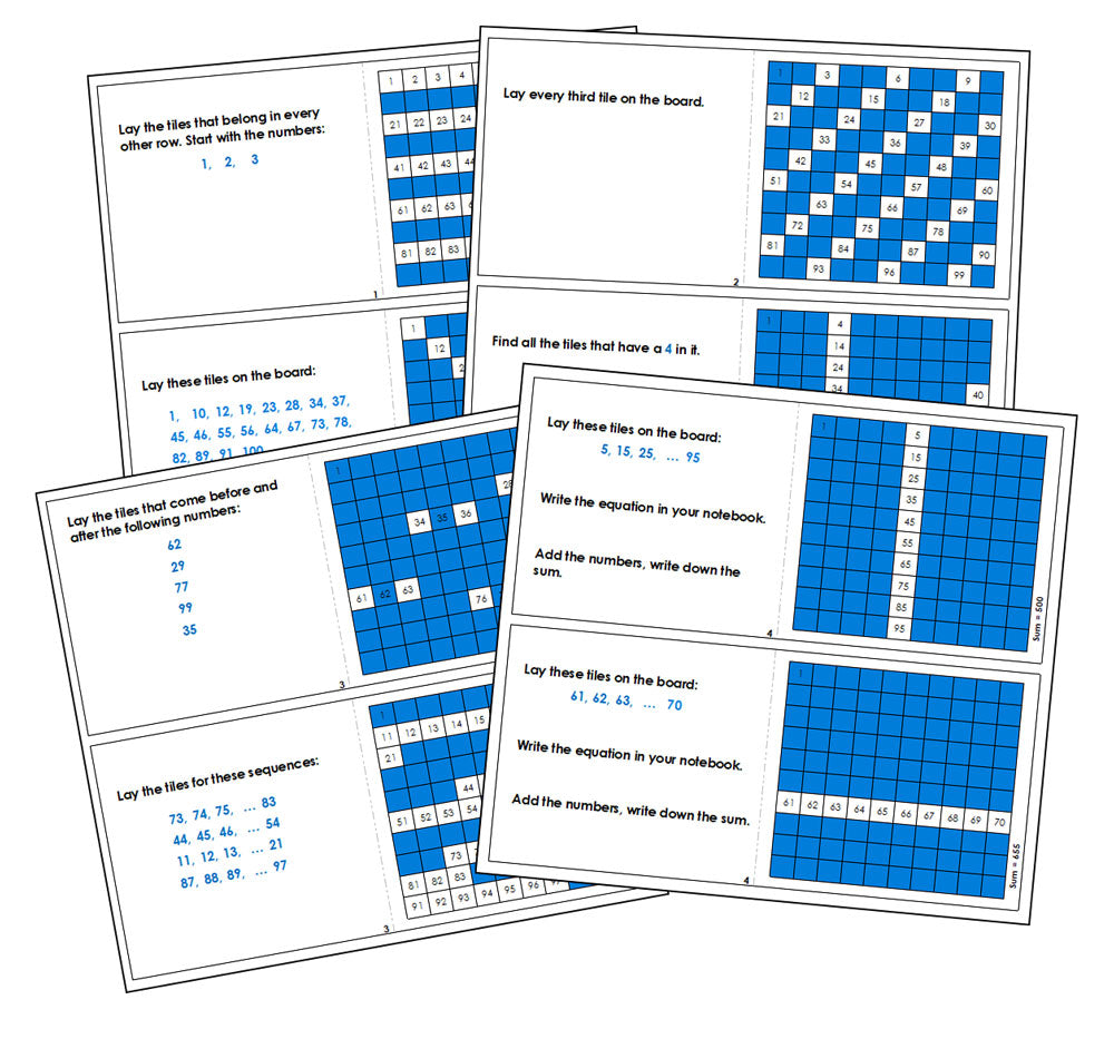 Hundred Board Activity Set - Montessori Print Shop Hundred Board Activity Set - Montessori Print Shop
