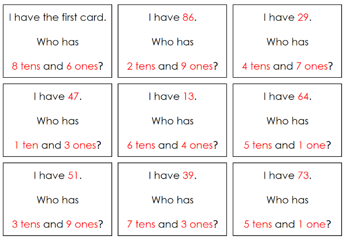 I Have, Who Has? Place Value - Montessori Print Shop Digital Download