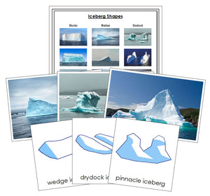 Iceberg Shapes Sorting Cards & Control Chart - Montessori Print Shop
