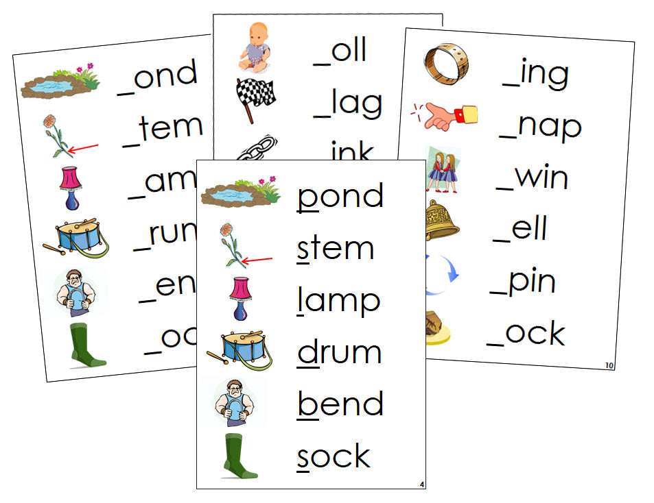 Montessori Step 2: Initial Sound Cards - Montessori phonetic language cards - Montessori Print Shop