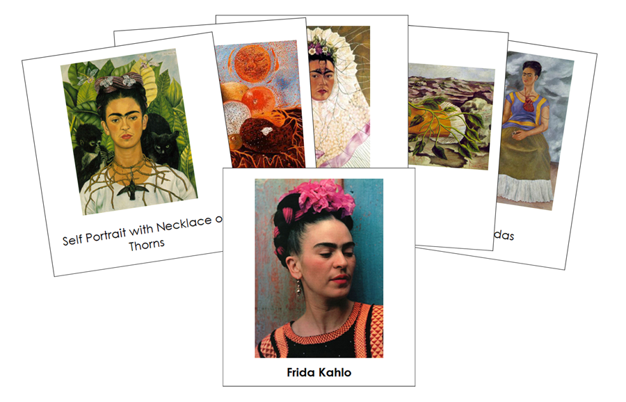 Frida Kahlo 3-Part Art Cards - Montessori Print Shop Digital Download
