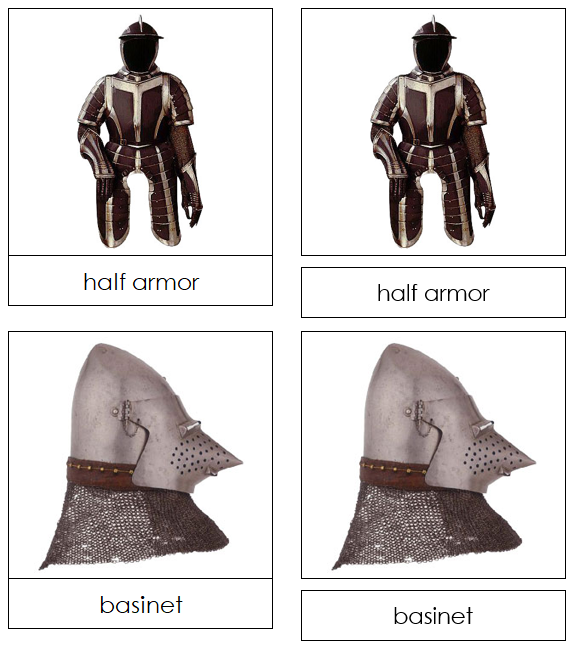 Medieval Knight Picture Cards - Montessori Print Shop