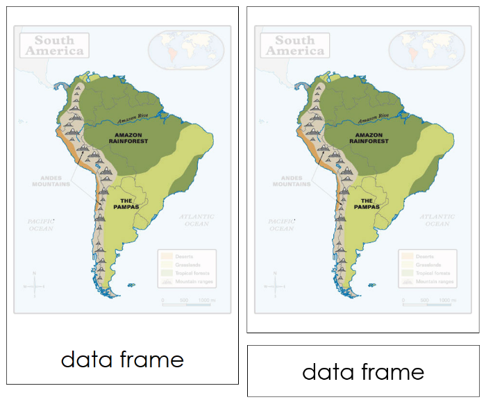 Parts of a Map Nomenclature Cards - Montessori Print Shop Digital Download