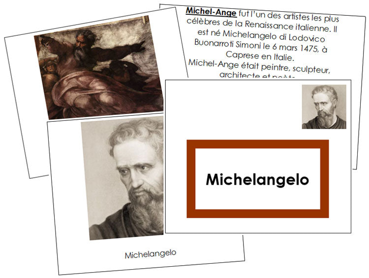 French - Michelangelo Art Book (border) - Montessori Print Shop