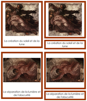French - Michelangelo Art Cards (borders) - Montessori Print Shop
