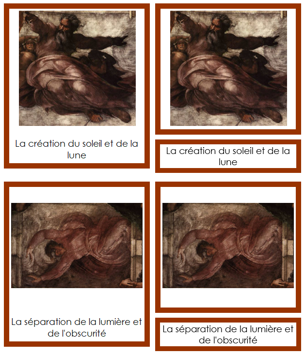 French - Michelangelo Art Cards (borders) - Montessori Print Shop