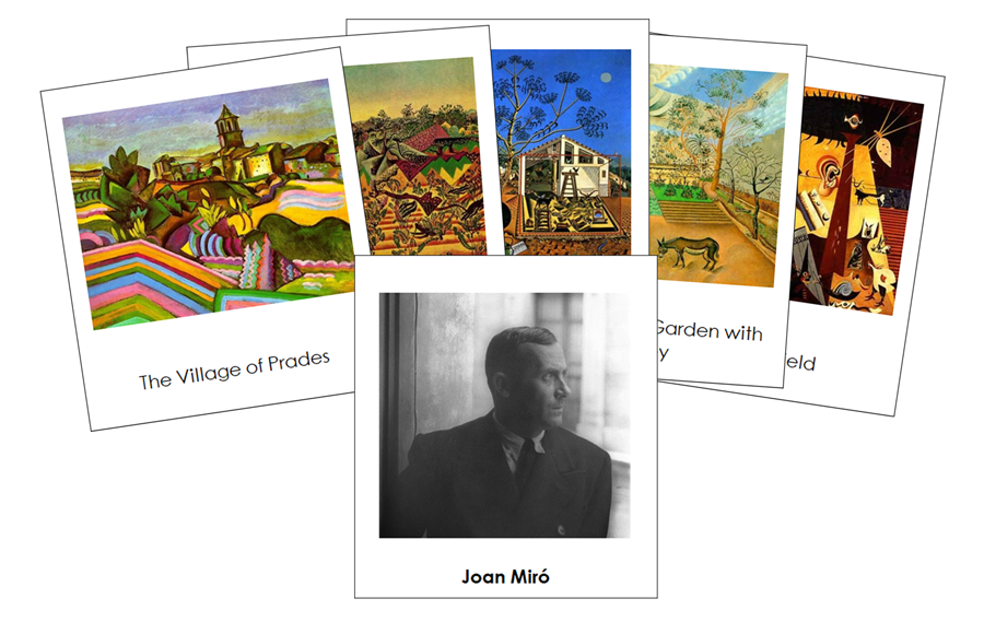 Joan Miro 3-Part Art Cards - Montessori Print Shop Digital Download