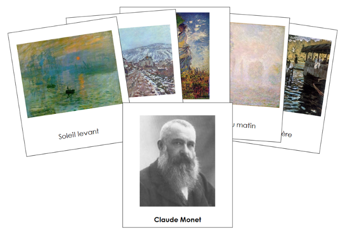 French - Claude Monet Art Cards - Montessori Print Shop Digital Download