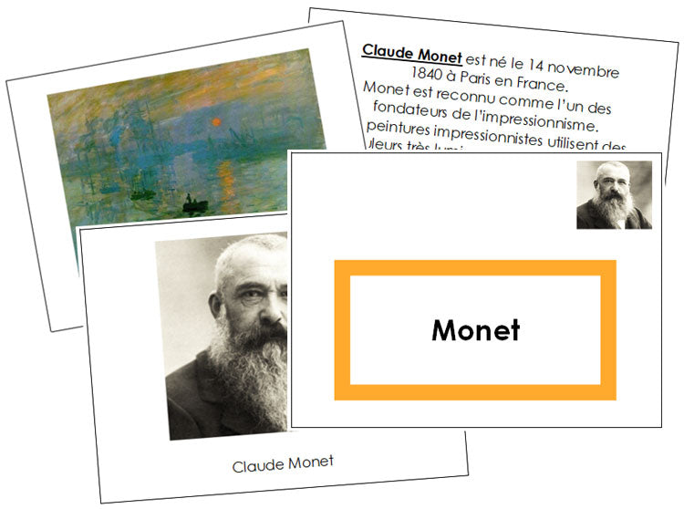 French - Claude Monet Art Book (border) - Montessori Print Shop