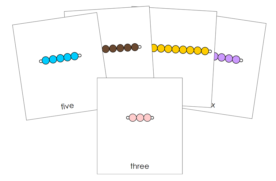 Montessori Bead Nomenclature 3-Part Cards by Montessori Print Shop